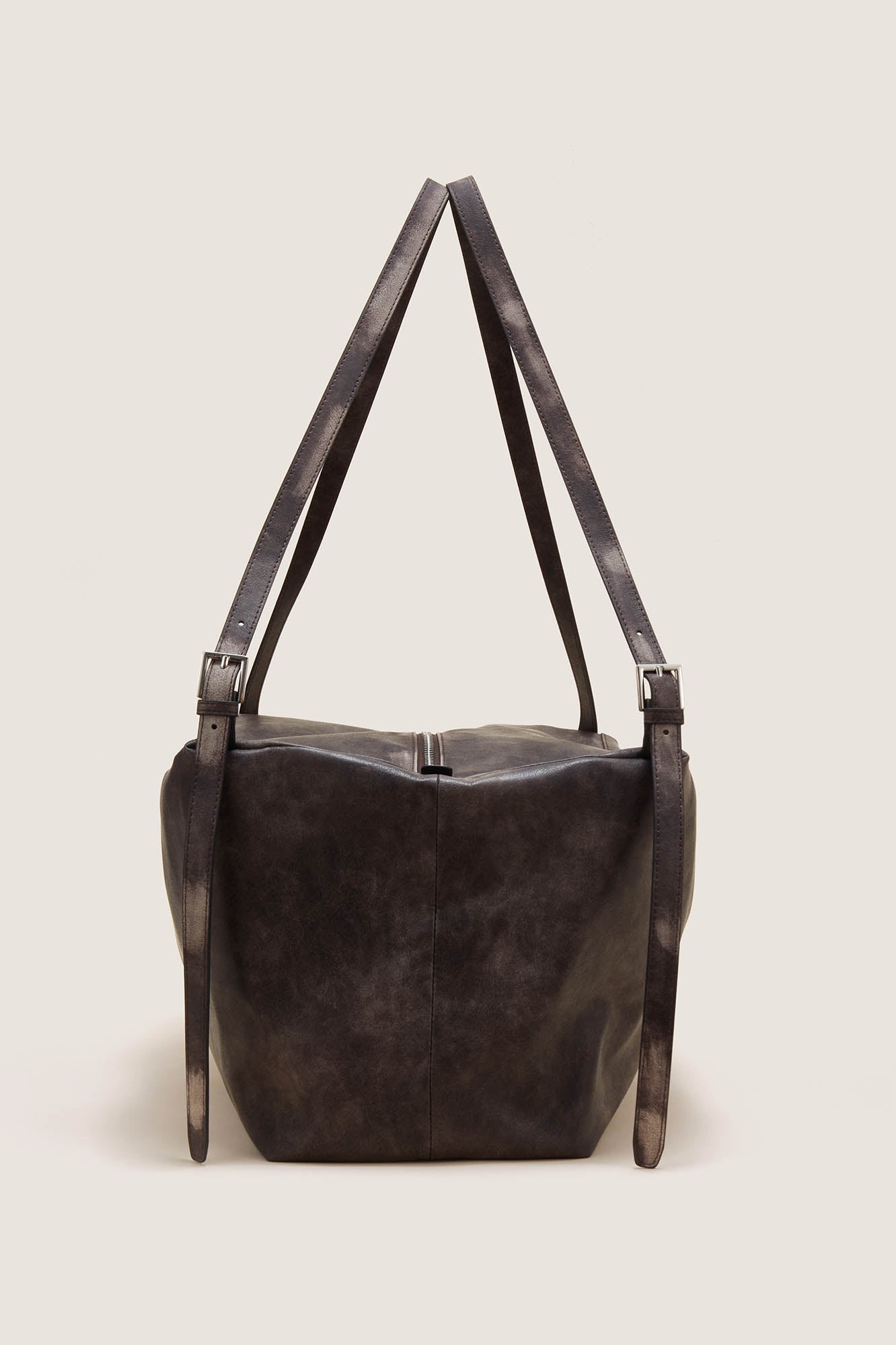 Distressed Leather Hobo Bag - Wolvess