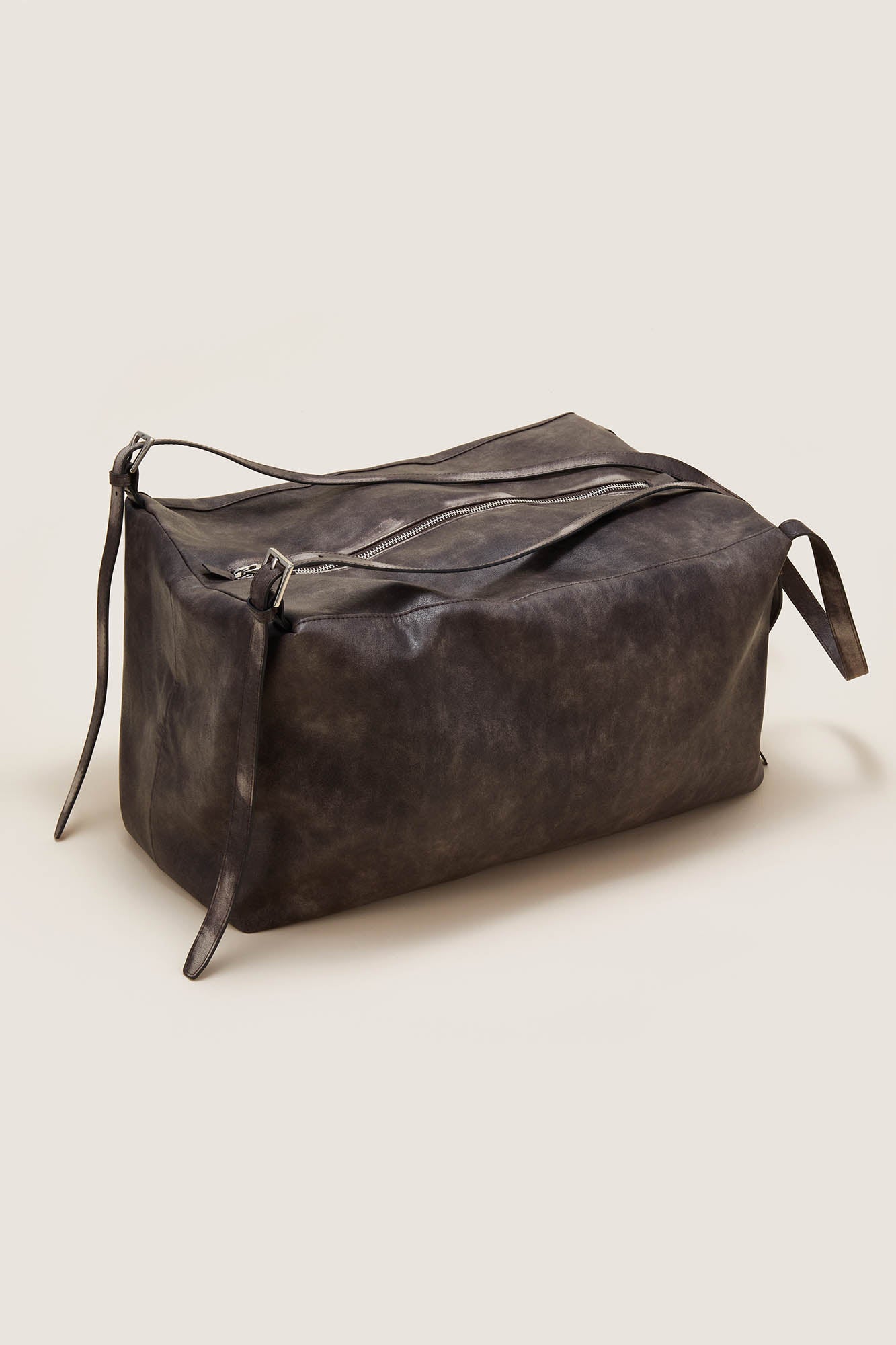 Distressed Leather Hobo Bag - Wolvess