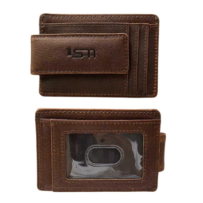 Cambridge Full-Grain Leather Magnetic Money Clip Wallet – Slim RFID Front Pocket Design MiamiLeathers.com