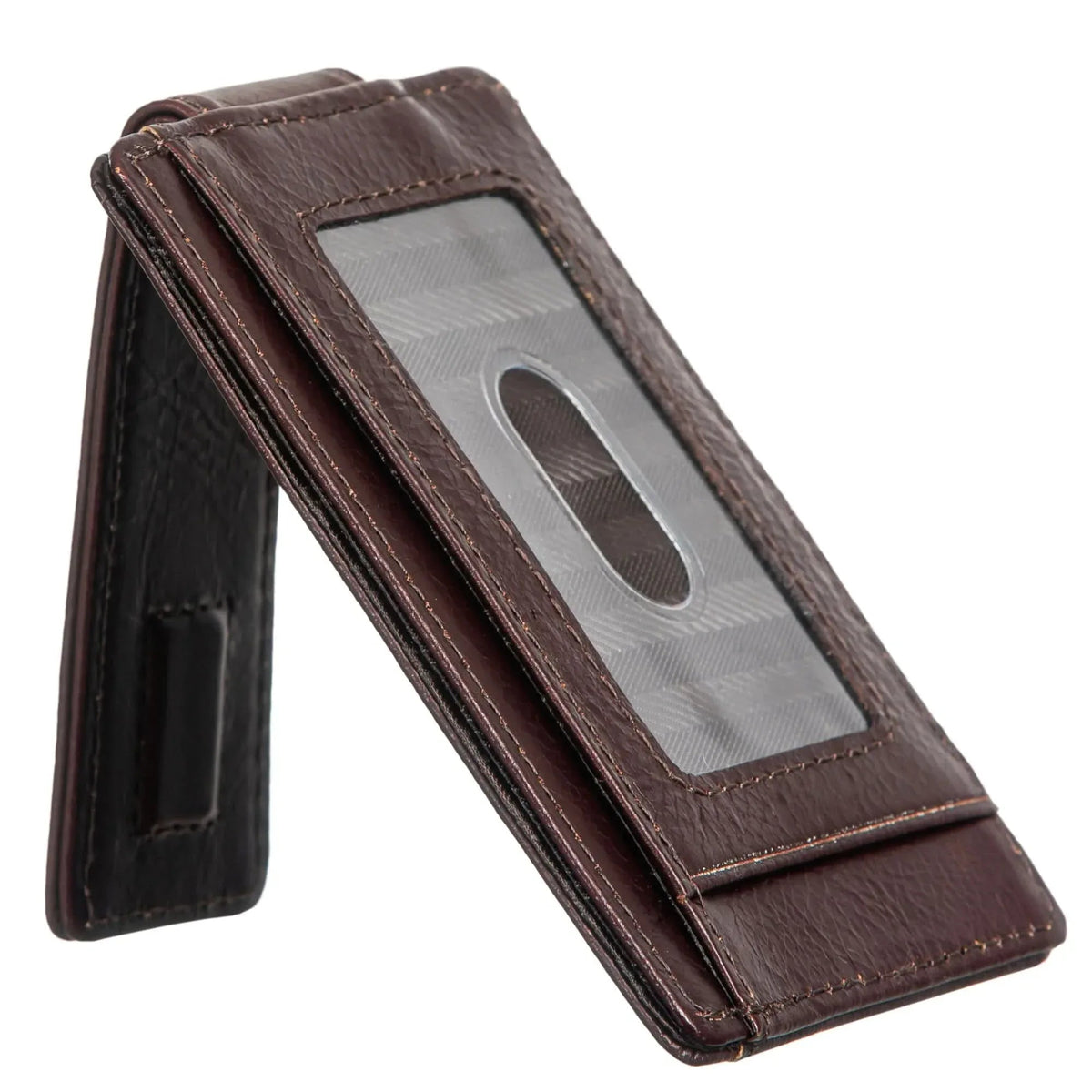 Cambridge Full-Grain Leather Magnetic Money Clip Wallet – Slim RFID Front Pocket Design MiamiLeathers.com