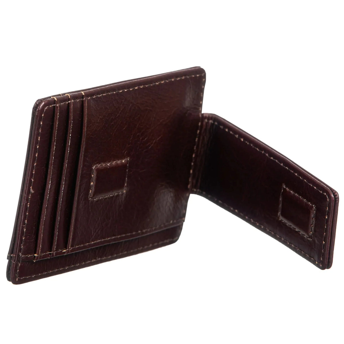 Cambridge Full-Grain Leather Magnetic Money Clip Wallet – Slim RFID Front Pocket Design MiamiLeathers.com