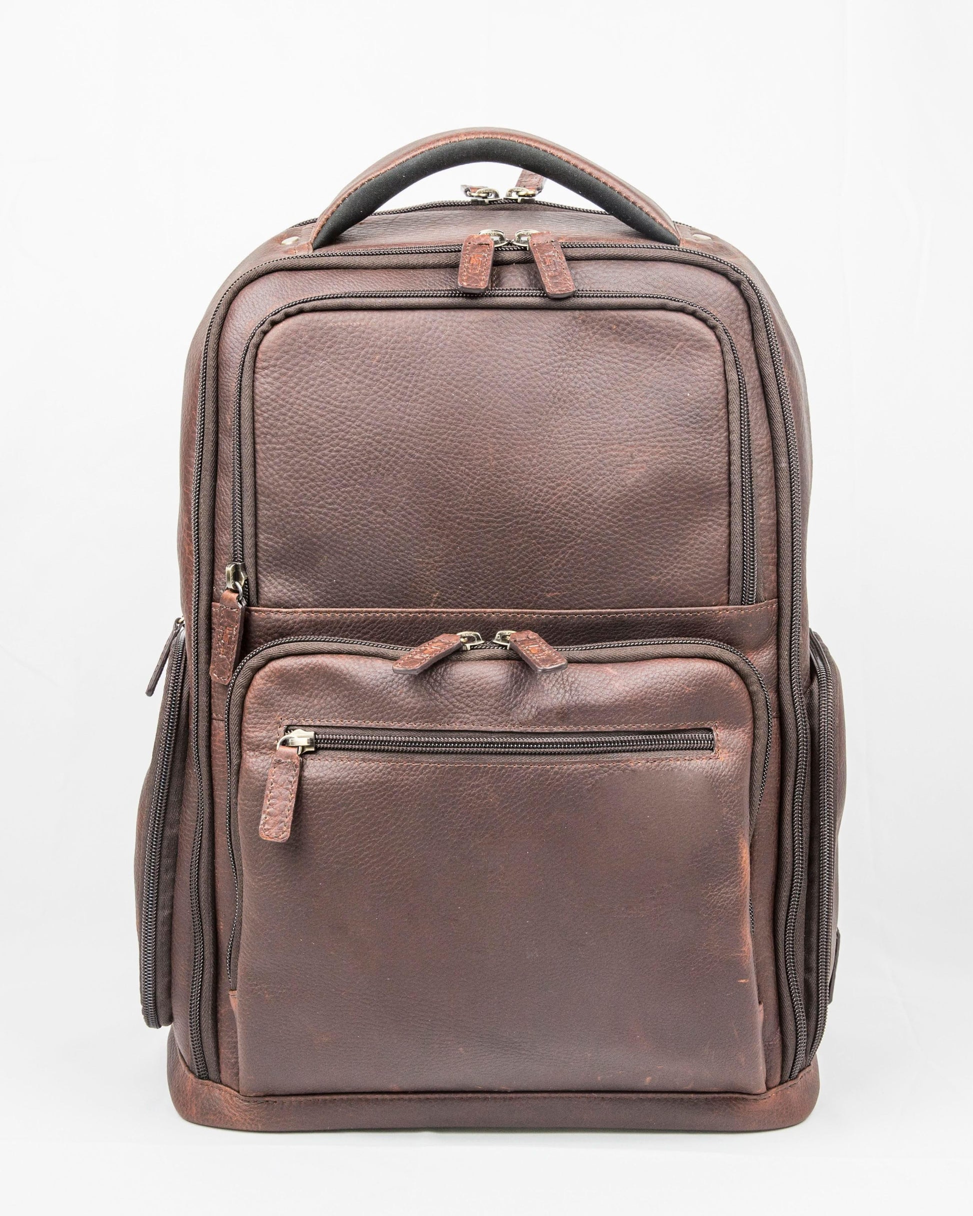 Cambridge Full Grain Mens Leather Backpack MiamiLeathers.com