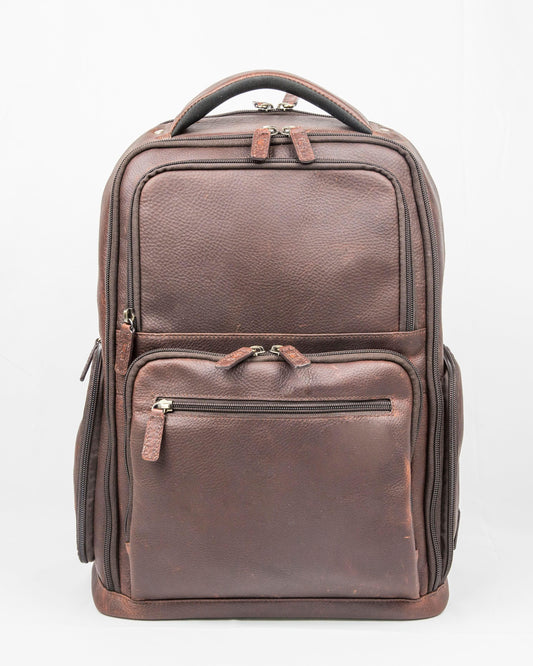 Cambridge Full Grain Mens Leather Backpack MiamiLeathers.com