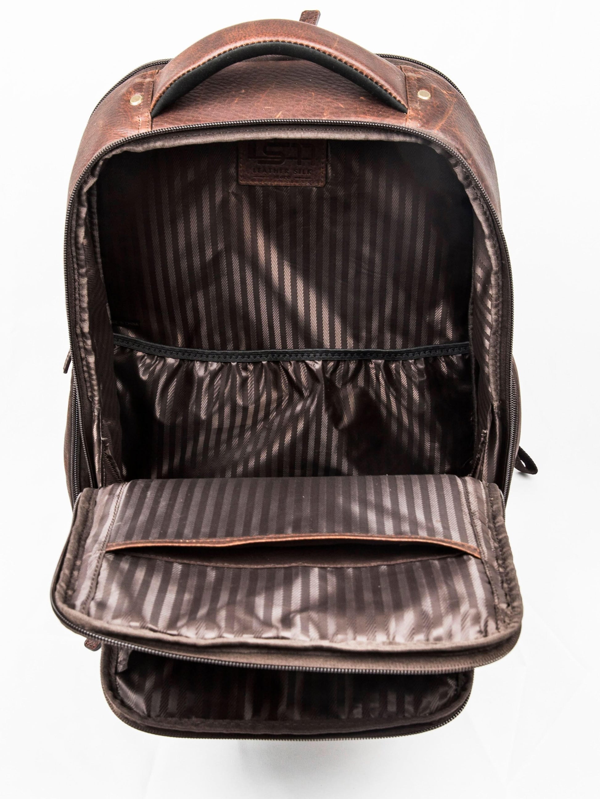 Cambridge Full Grain Mens Leather Backpack MiamiLeathers.com