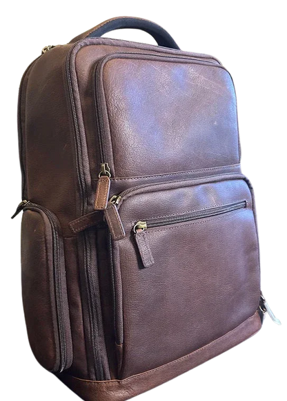 Cambridge Full Grain Mens Leather Backpack MiamiLeathers.com