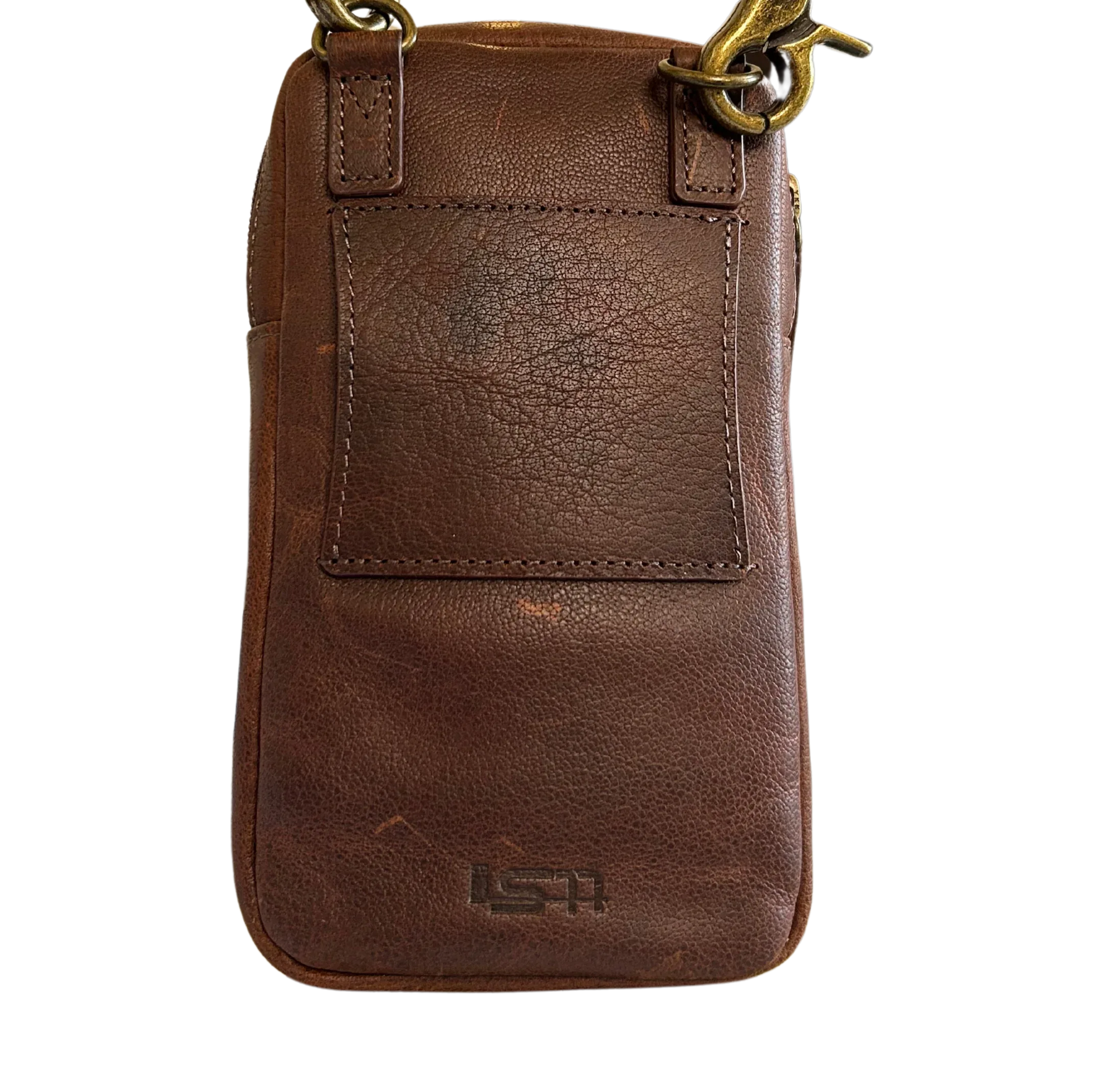 Cambridge Full-Grain Leather Crossbody Phone Bag MiamiLeathers.com