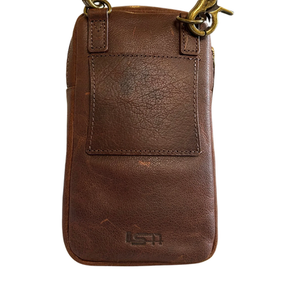 Cambridge Full-Grain Leather Crossbody Phone Bag MiamiLeathers.com