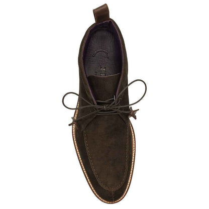 46-605-NIC CAMPO HIGH Italian Sueded Goatskin Chukka Boot, Nicotine Zelli Italia