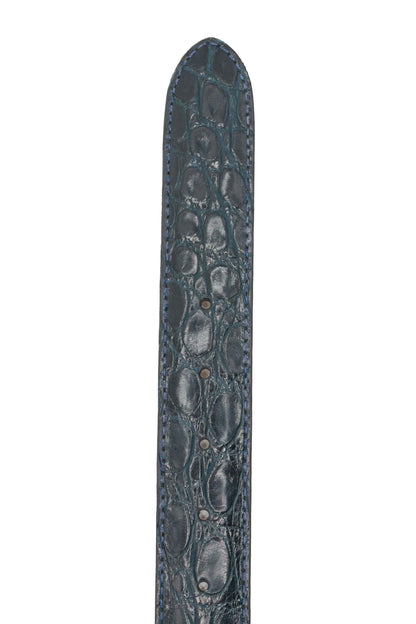 71-155-NVY Crocodile Belt, Navy