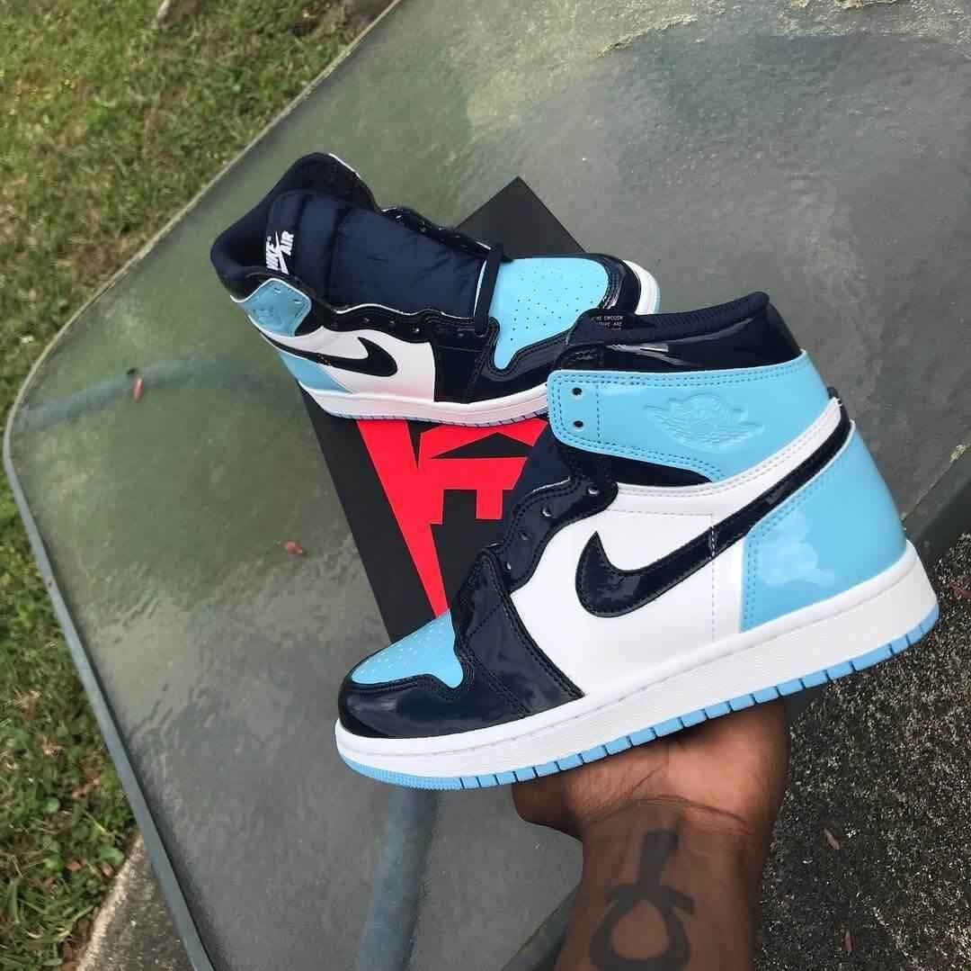 Custom Air Jordan 1 Blue Chill Sneakers