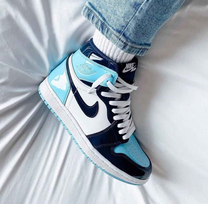 Custom Air Jordan 1 Blue Chill Sneakers