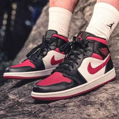 Custom Air Jordan 1 Bred Toe Sneakers