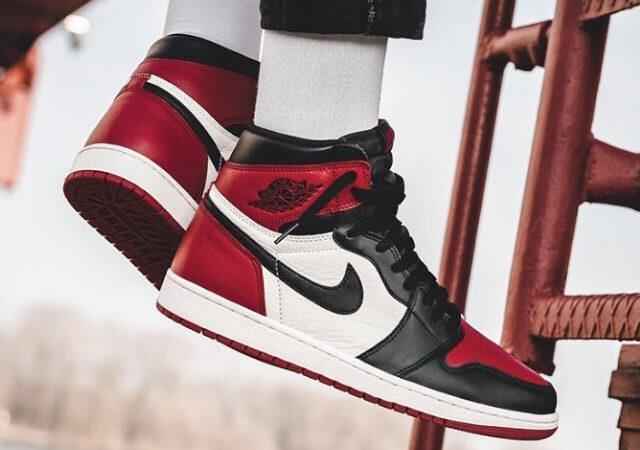 Custom Air Jordan 1 Bred Toe Sneakers