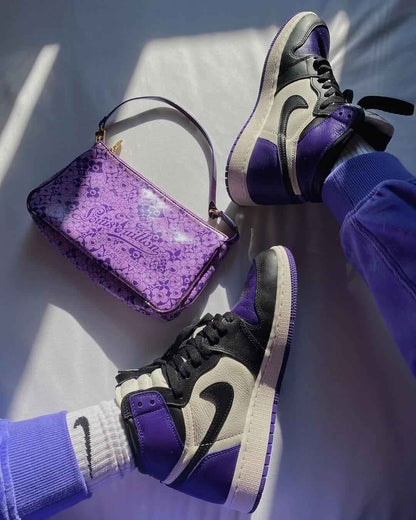 Custom Air Jordan 1 Court Purple Sneakers