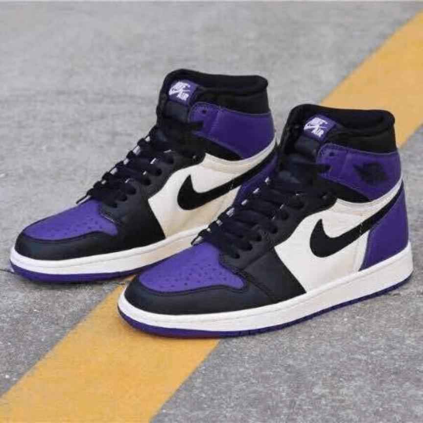Custom Air Jordan 1 Court Purple Sneakers