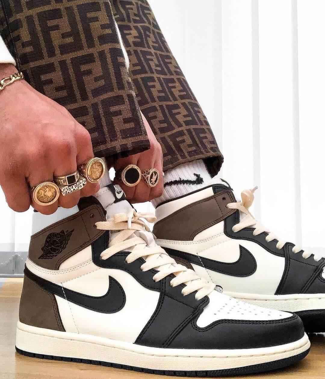 Custom Air Jordan 1 Dark Mocha Sneakers