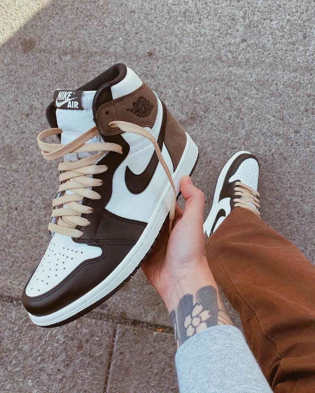 Custom Air Jordan 1 Dark Mocha Sneakers