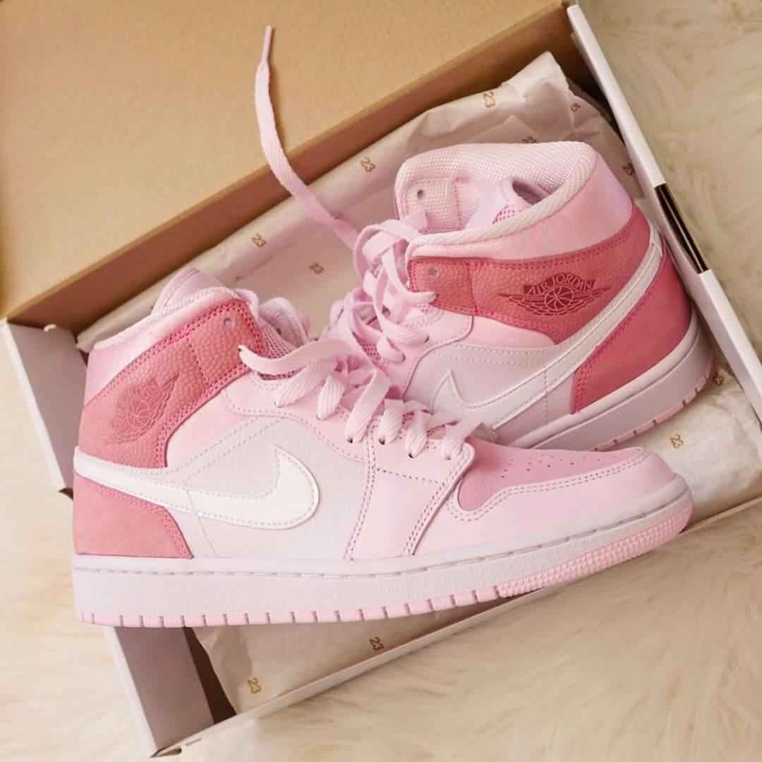 Custom Air Jordan 1 Digital Pink Sneakers