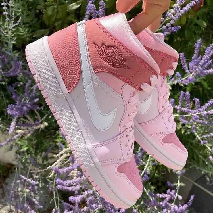 Custom Air Jordan 1 Digital Pink Sneakers