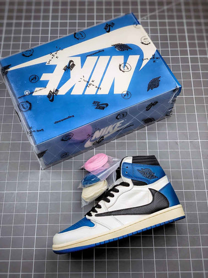 Custom Air Jordan 1 High OG SP Fragment x Travis Scott DH3227-105 - Exclusive Air Jordan 1 High OG Fragment