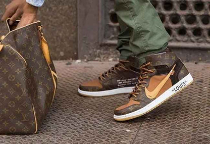 Custom Air Jordan 1 LV High Q ( Customs And Box ), Jordan 1 Sneakers Active A11