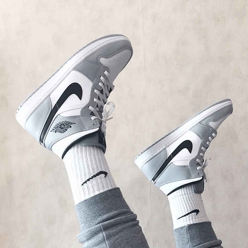 Custom Air Jordan 1 Light Grey Sneakers
