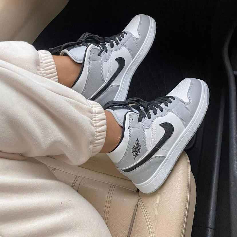 Custom Air Jordan 1 Light Grey Sneakers