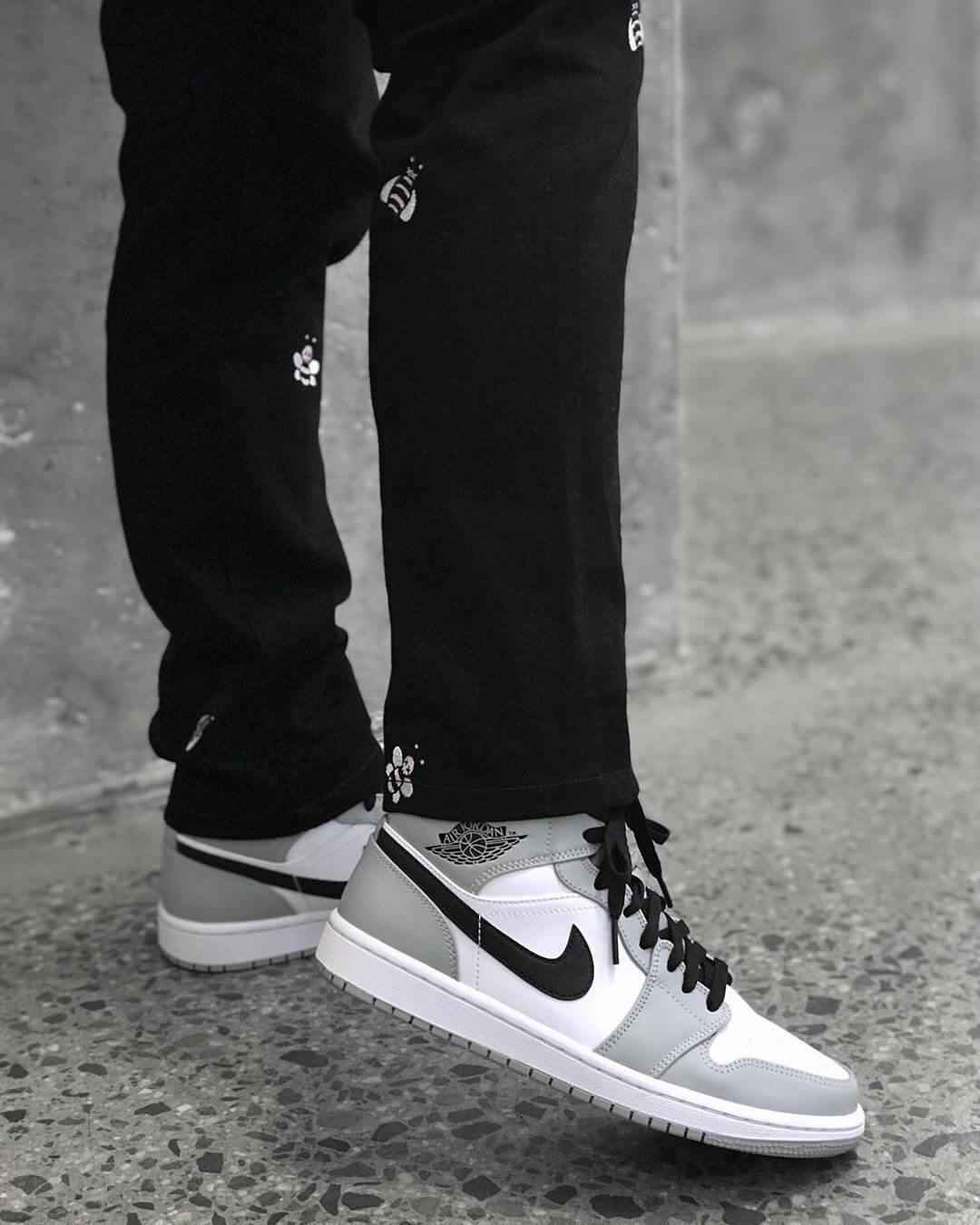 Custom Air Jordan 1 Light Grey Sneakers