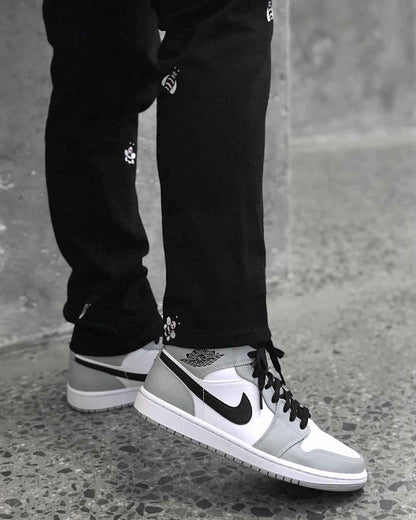 Custom Air Jordan 1 Light Grey Sneakers