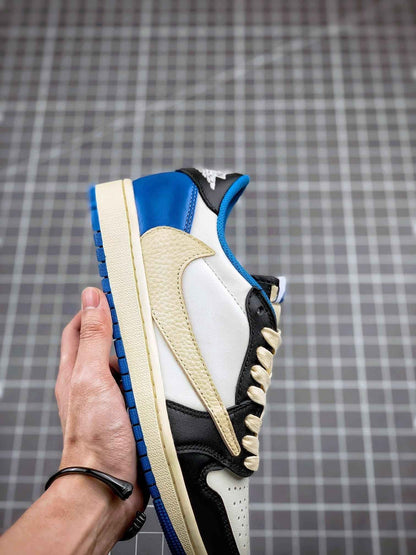 Custom Air Jordan 1 Low Fragment x T-Scott - DM7866-140