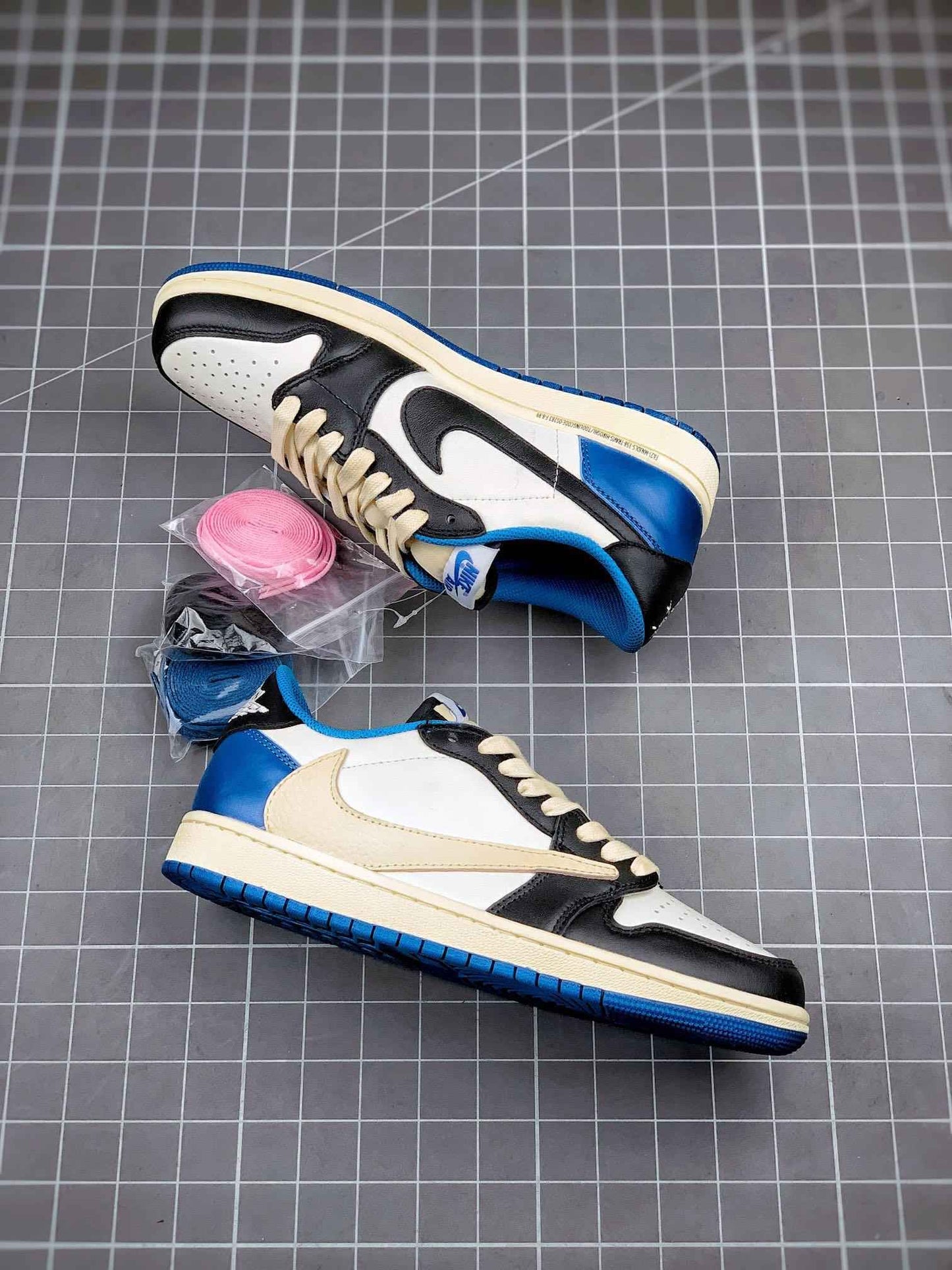 Custom Air Jordan 1 Low Fragment x T-Scott - DM7866-140