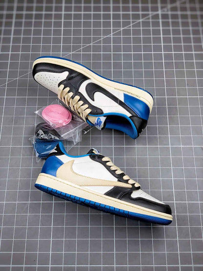 Custom Air Jordan 1 Low Fragment x T-Scott - DM7866-140