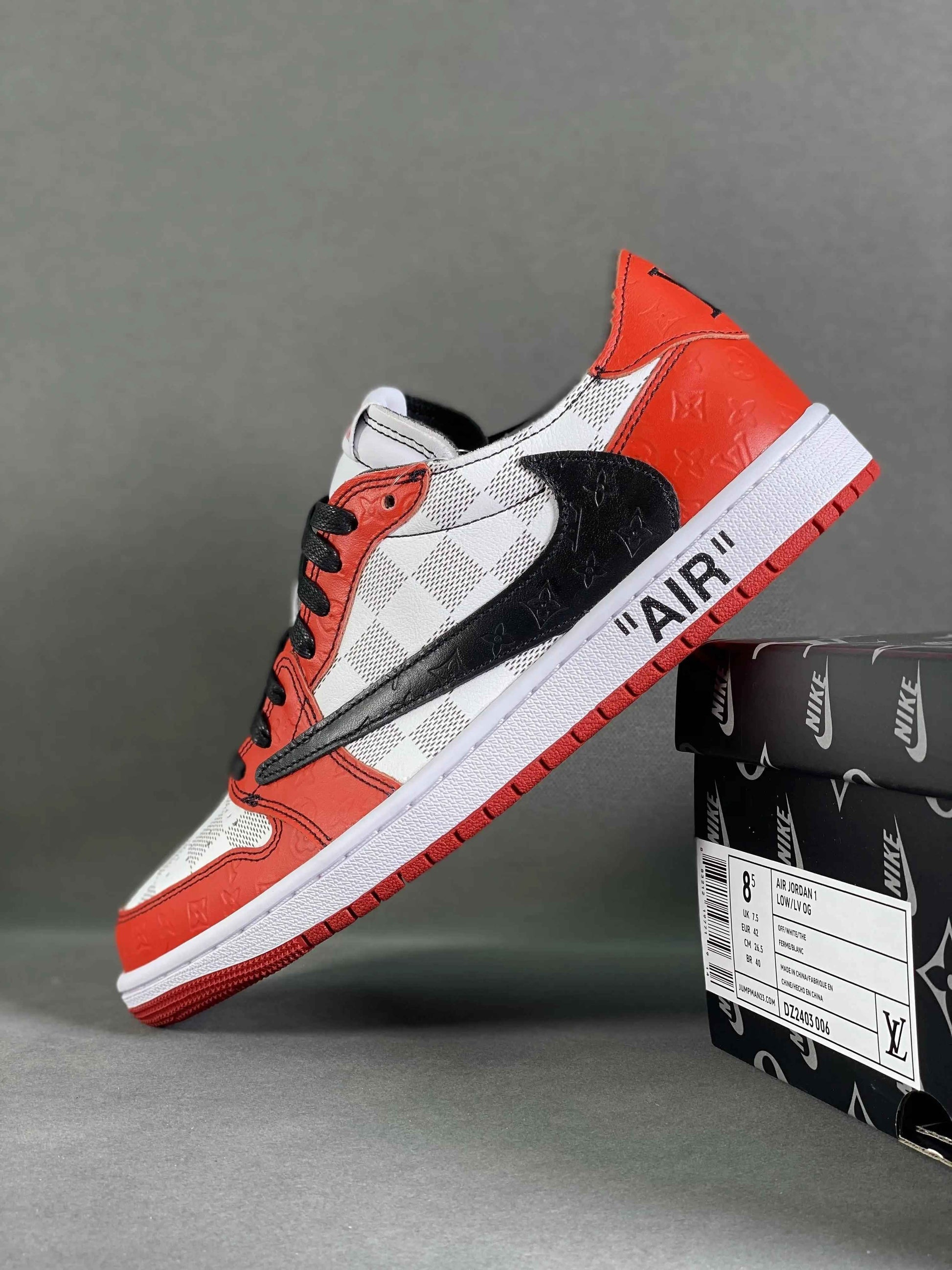 Custom Air Jordan 1 Low x Off-White x Travis Scott  DZ2403 006