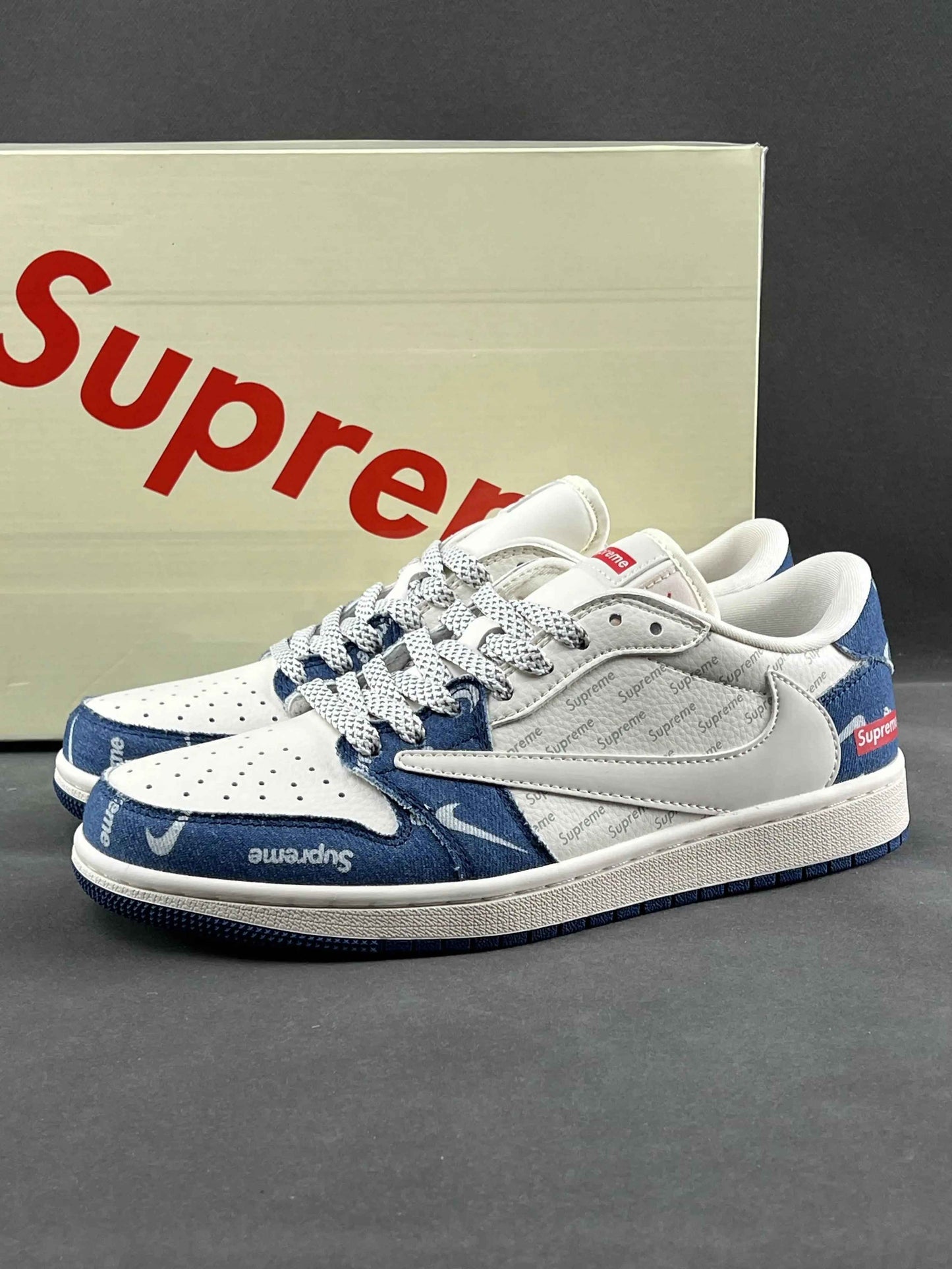 Custom Air Jordan 1 Low x Travis Scott x Supreme LJ5188-001