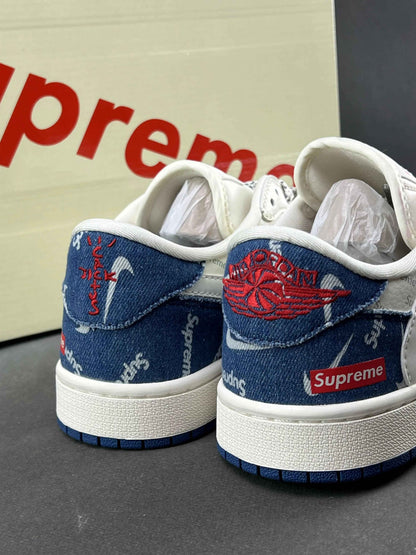Custom Air Jordan 1 Low x Travis Scott x Supreme LJ5188-001