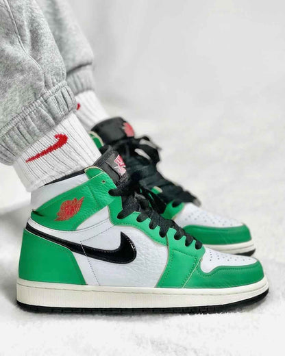 Custom Air Jordan 1 Lucky Green Sneakers