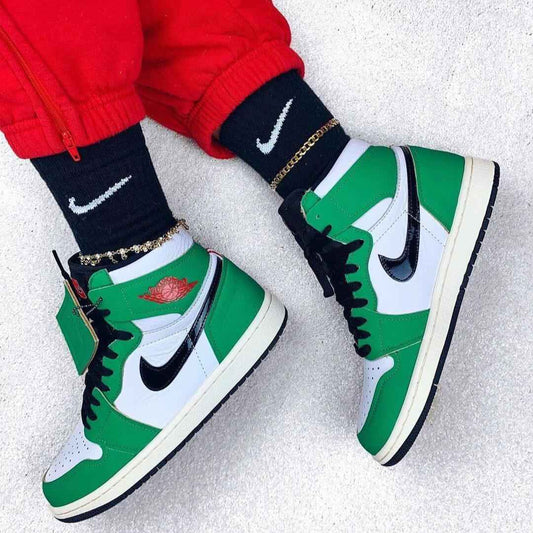 Custom Air Jordan 1 Lucky Green Sneakers
