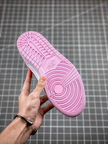 Custom Air Jordan 1 MID Pink Purple Valentine's Day