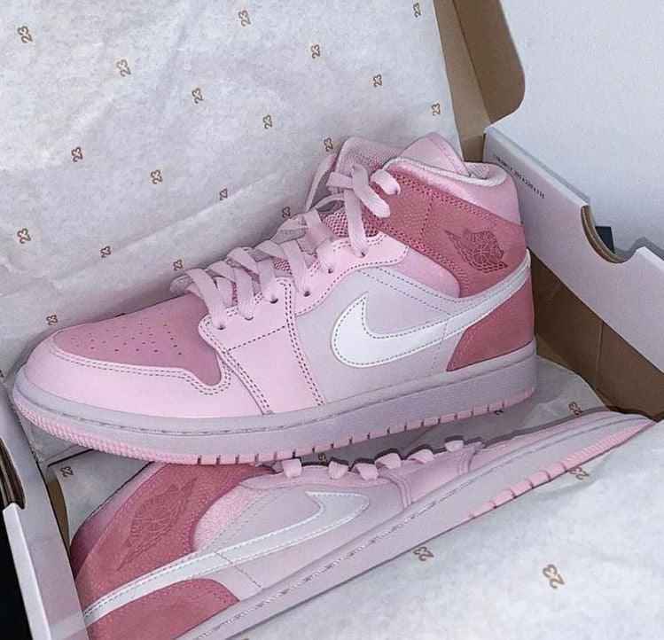 Custom Air Jordan 1 Mid Digital Pink High Q