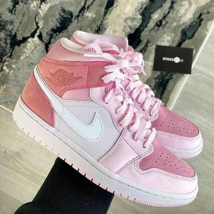 Custom Air Jordan 1 Mid Digital Pink High Q