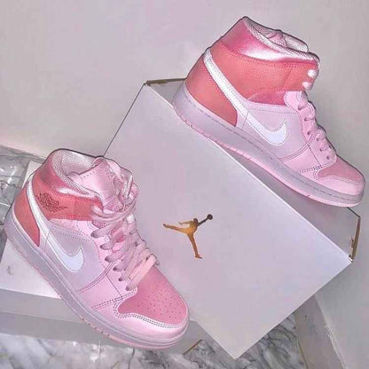 Custom Air Jordan 1 Mid Digital Pink High Q