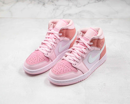 Custom Air Jordan 1 Mid Digital Pink High Q