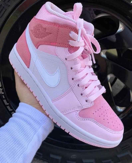 Custom Air Jordan 1 Mid Digital Pink High Q