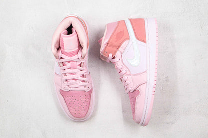 Custom Air Jordan 1 Mid Digital Pink High Q