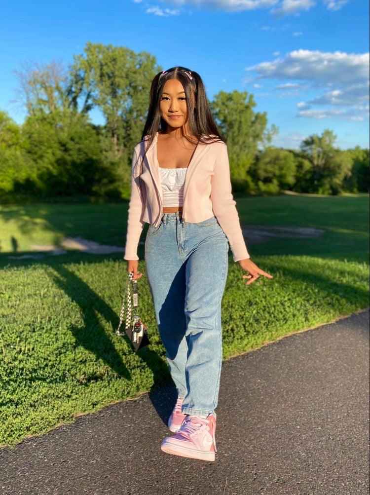 Custom Air Jordan 1 Mid Digital Pink High Q