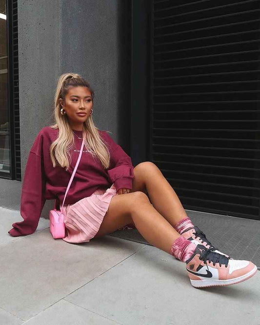 Custom Air Jordan 1 Mid Digital Pink Quartz High Q