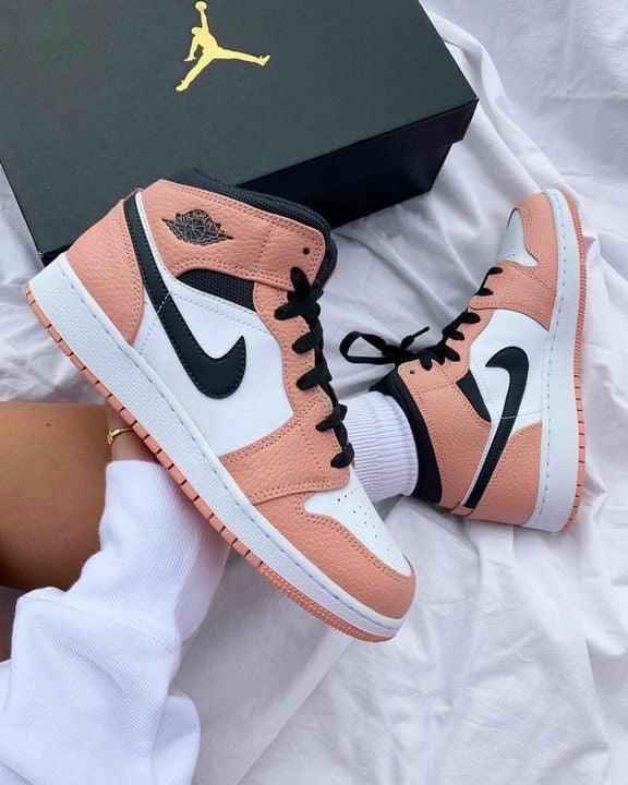 Custom Air Jordan 1 Mid Digital Pink Quartz High Q