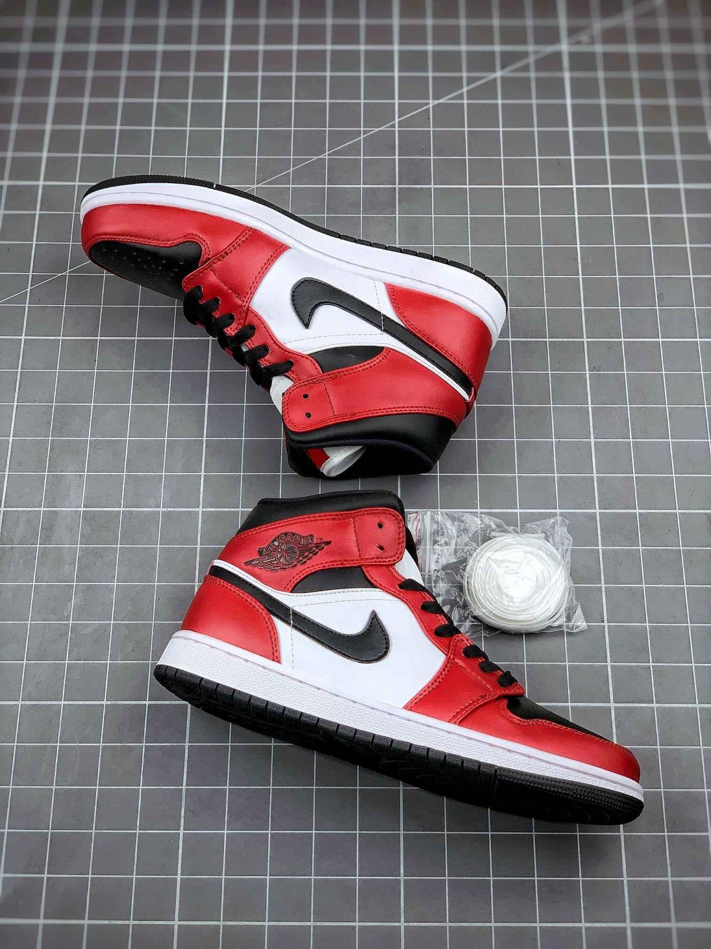 Custom Air Jordan 1 Mid Gym Red Sneakers - Stylish Athletic Footwear in Custom Air Jordan Mid Gym Red