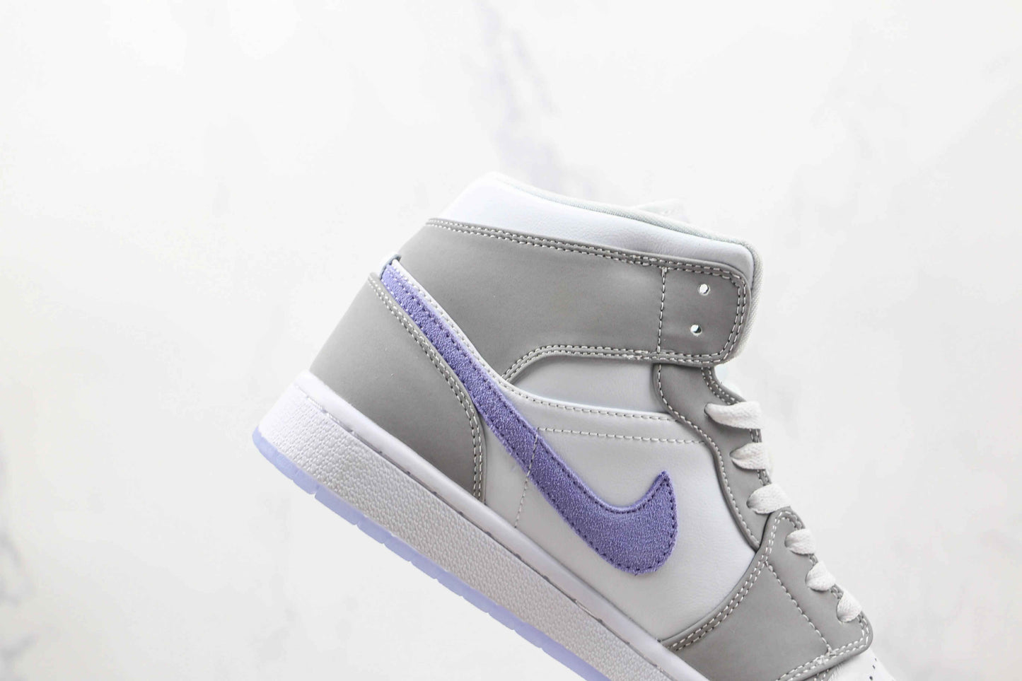 Custom Air Jordan 1 Mid Wolf Grey High Q