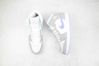 Custom Air Jordan 1 Mid Wolf Grey High Q